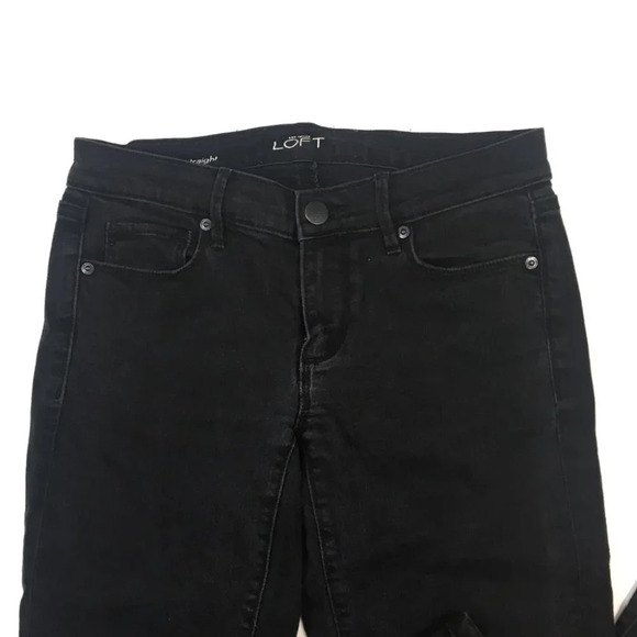 WJ97 Ann Taylor Loft Modern Straight Leg Jeans 26 - Picture 3 of 5